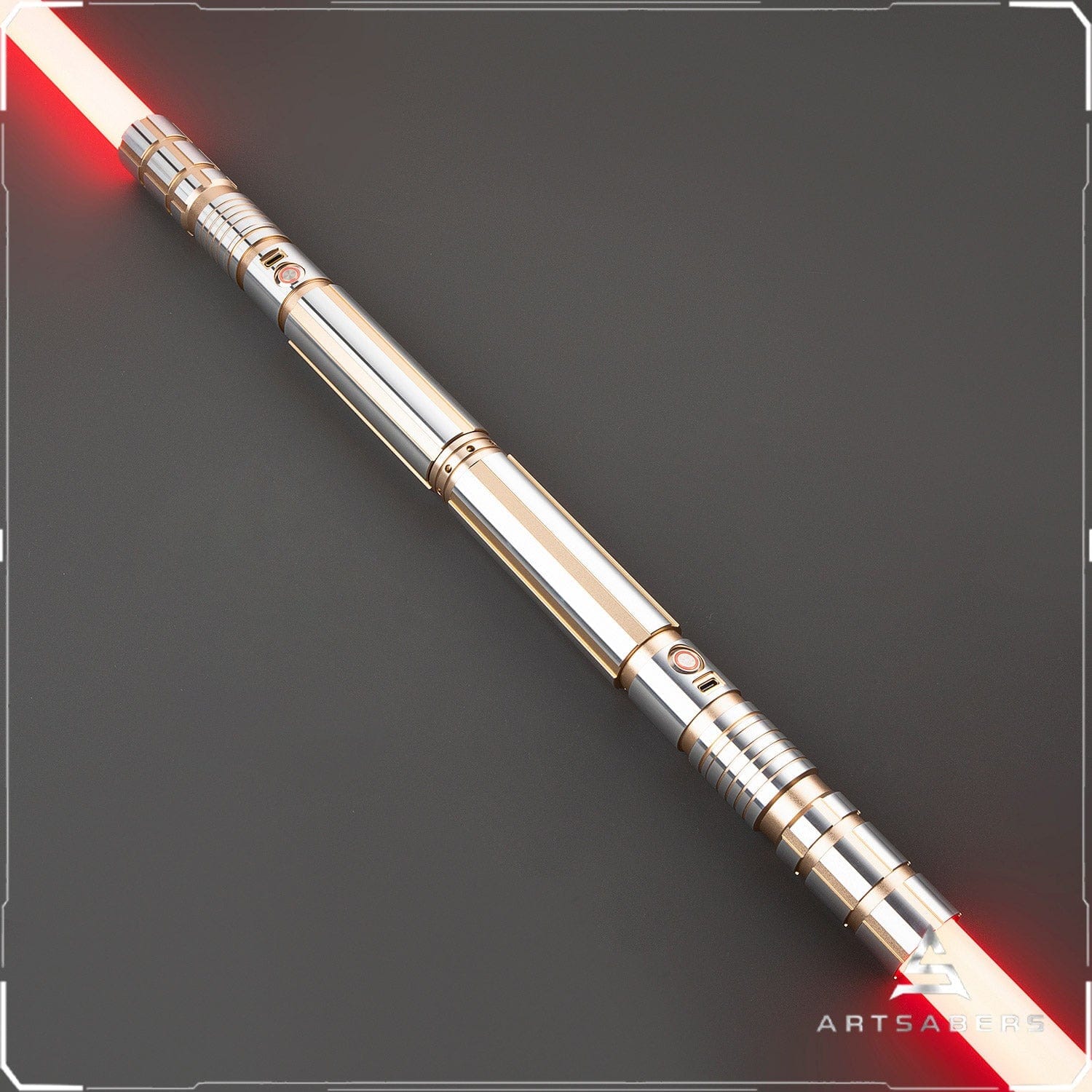 Gold Smasher Double Bladed saber Star Wars saber ARTSABERS