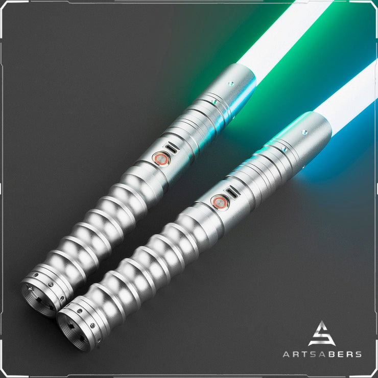Silver Simplex V3 Double Bladed saber Star Wars saber ARTSABERS